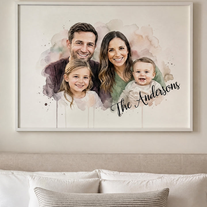 Personalized Poster Family "Watercolor"