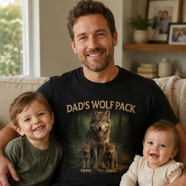 Personalized T-Shirt "Dad's Wolf Pack"