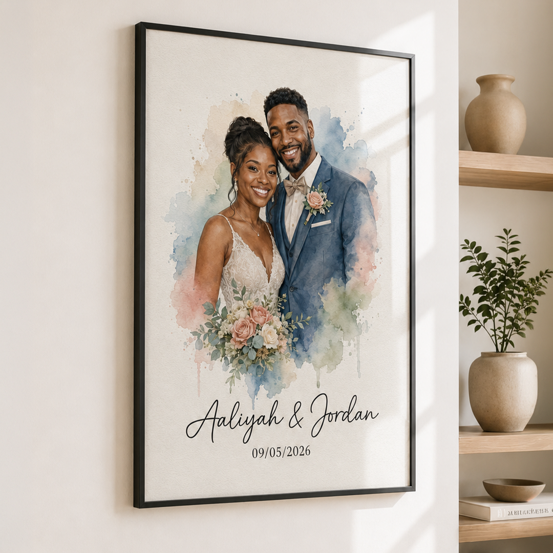 Personalized Poster "Watercolor Wedding"